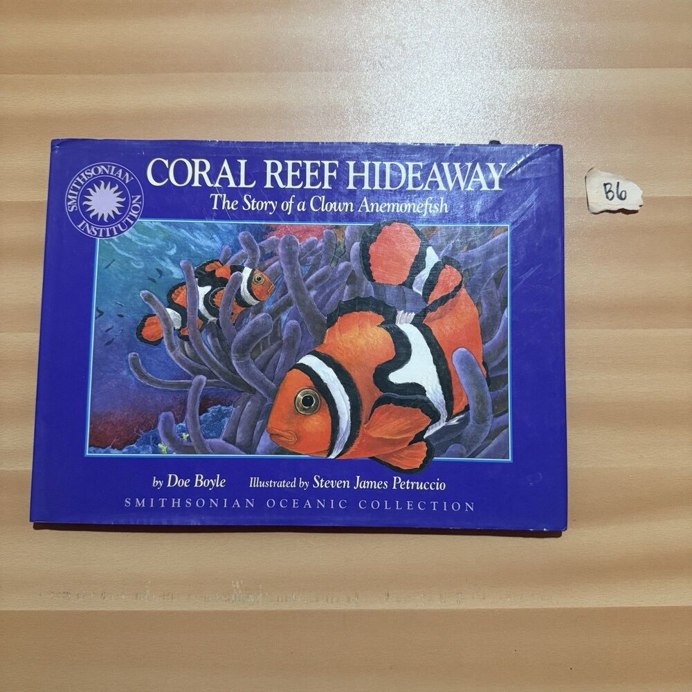 3/$15 Coral Reef Hideaway The Story of a Clown Anemonefish Smithsonian Book